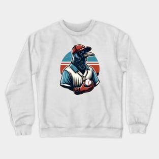 crows play baseball Crewneck Sweatshirt